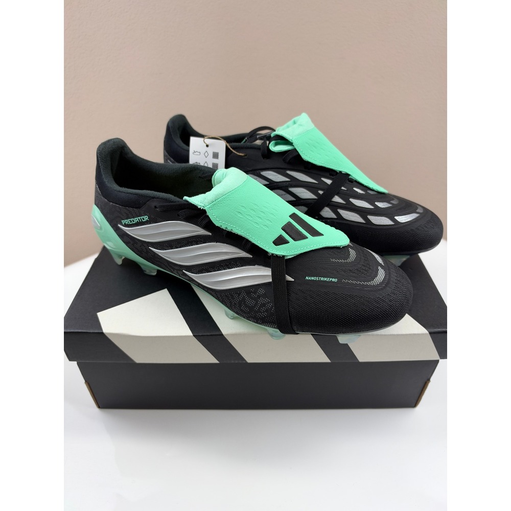 Adidas Predator Pro FT FG Soccer Cleats Black Mint IH7235 Mens 11.5 NEW